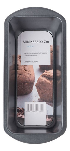Molde Para Budín Pan Budinera Antiadherente 16,5 X 6,5 Cm Color Negro Y Cobre