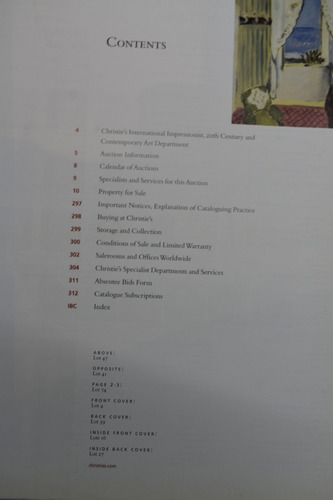 Sotheby's Impressionist And Modern Art Evening Sale C230 (Usado)
