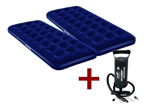 Colchon Inflable 1 Plaza X 2 + Inflador+parche