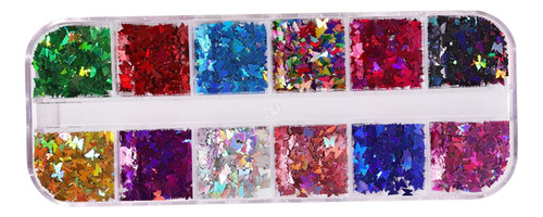 12 Colores/caja De Lentejuelas Con Purpurina Para Uñas 01
