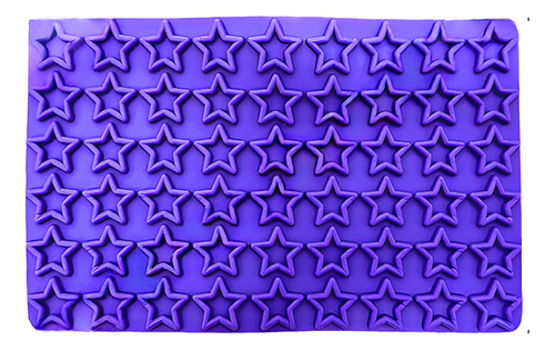 Molde De Silicona Estrellas N°177 - Cotillón Waf Color Violeta