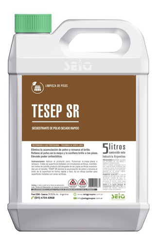 Secuestrante De Polvo Tesep Secado Rapido 5lts T/ S5 Polvero