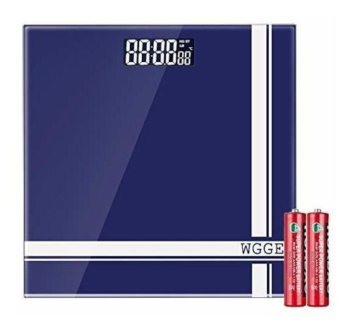 Báscula Digital De Peso Corporal Con Pantalla Lcd Wgge Color Azul
