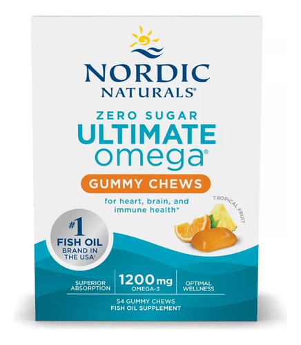 Nordic Naturals - Ultimate Omega 54 Gomitas (fruta Tropical) Sabor Frutas tropicales