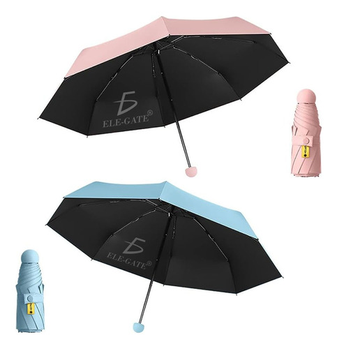 Paraguas Sombrilla Automático Compacto Lluvia Protección Uv
