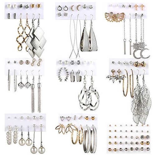 Aretes Colgantes De Gota Para Mujeres 68 Pares