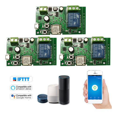 Imagen 8 de 9 de 3 Piezas Ewelink Dc5v 12v 24v 32v Wifi Interruptor Relé Inal