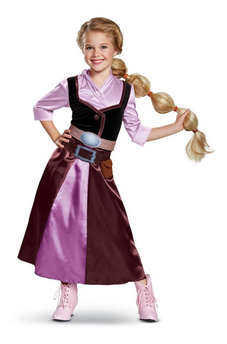 Disfraz Talla M 7-8 Para Niña De Rapunzel Halloween