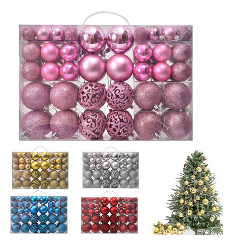 Juego De Esferas De 100 Piezas Para Decoración Navideña De E