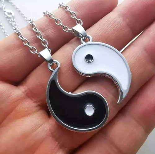 2-collar Doble Compartido Mejores Amigos Ying Yang Pareja