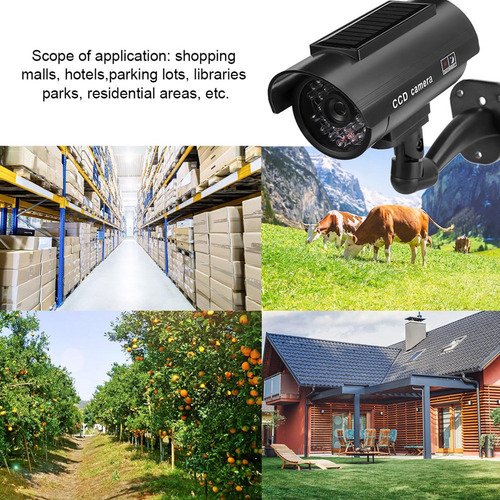 Solar Camara De Seguridad De Simulada Impermeable Con Led
