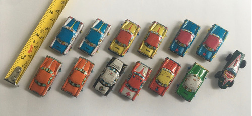 13 Mini Autitos De Hojalata Años 70 - Colección - Impecables