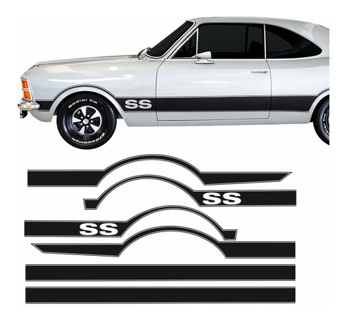 Adesivos Faixas Laterais Opala Ss 1979 Oplss78