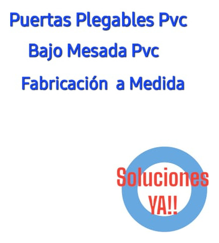 Puerta Plegable Pvc Cierre Central Fabrico A Medida 3.4x2.1