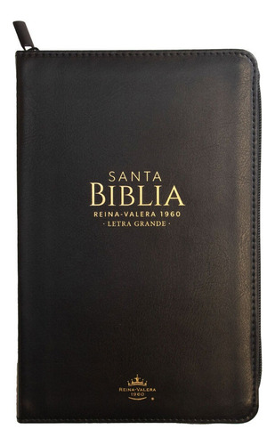 Biblia Rv1960 Clásica C/cierre Letra 12 Puntos - Negra