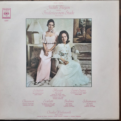 Vinilo Lp- Judith Blegen/frederica Von Stade (arias Y Duetos