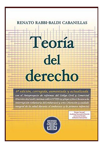 Teoria Del Derecho - 6 Ed. 2021 - Rabbi Baldi Cabanillas, Re