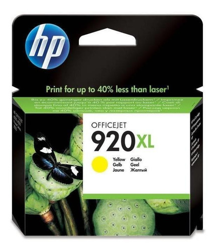 Original Tinta Hp 920xl Cd974al Amarillo 6000 7000 7500