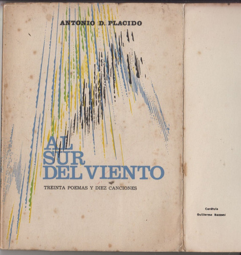 1972 Arte Tapa Guillermo Bazzoni Poesia De Antonio Placido 