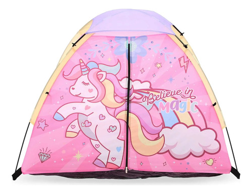 Casa De Campaña Infantil Unicornio Set De 5 Piezas En Caja Rosa (Usado)