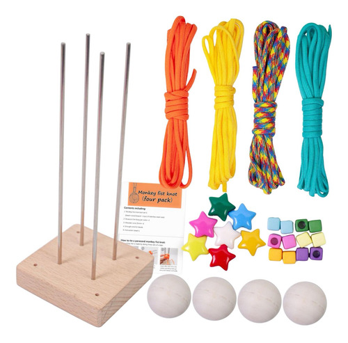 Paquete De Material De Crochet Paracord Bola De Plantilla 4