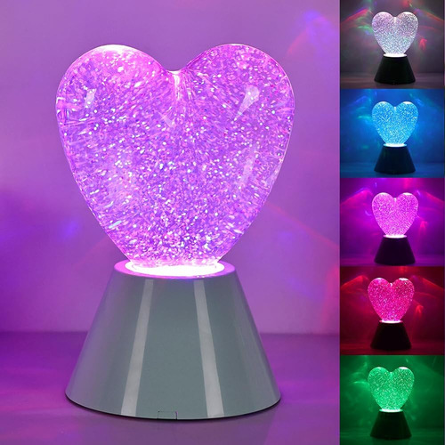 Lámpara Led De Cambio De Color En Forma De Corazón Redigple,