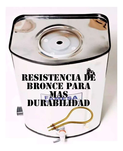 Imagen 2 de 6 de Calefon Enlozado Electrico Blanco 25 Lts Ducha Climatizacion