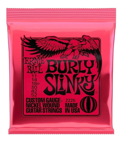 Encordoamento P/ Guitarra Ernie Ball 011-052 Burly Slinky