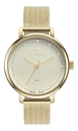 Relógio Technos Dourado Feminino Fashion Style 2035msu/1k