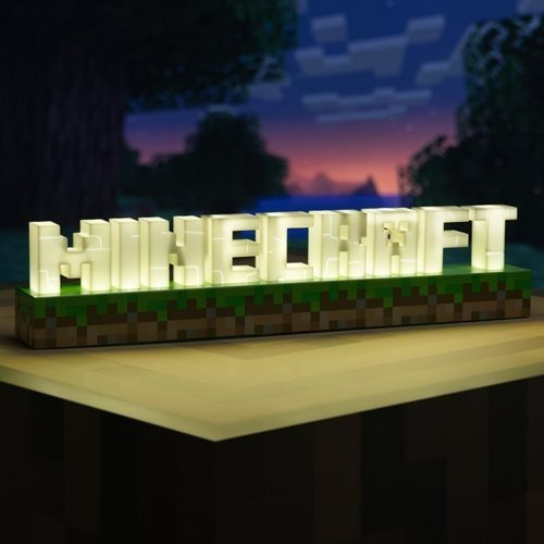 Lampara Minecraft Logo Light Paladone Videojuego Nuevo