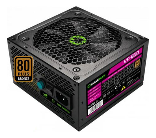 Fuente Gamer 800w Reales Gamemax 80 Plus Bronze Pcreg