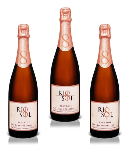 Kit Espumante Rio Sol Brut Rose 3 X 750 Ml