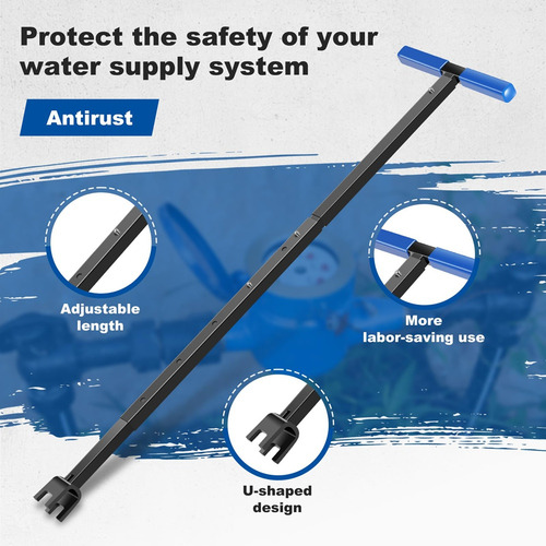 Llave Para Medidor De Agua, Longitud Ajustable De 17 A 37 Pu
