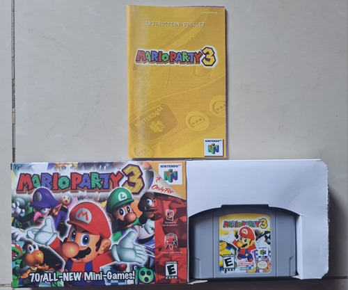 Mario Party 3 Cartucho Rpro Con Caja Y Manual N64 Nintendo