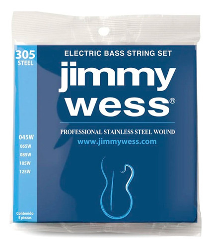 Juego De Cuerdas Jimmy Wess Para Bajo Electrico 5 Cuerdas