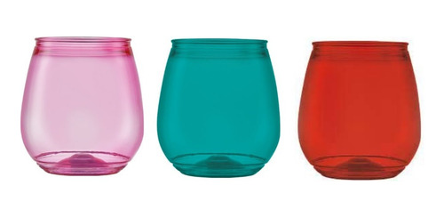 Vasos De Plástico Reutilizable 400ml X 6 Unidades