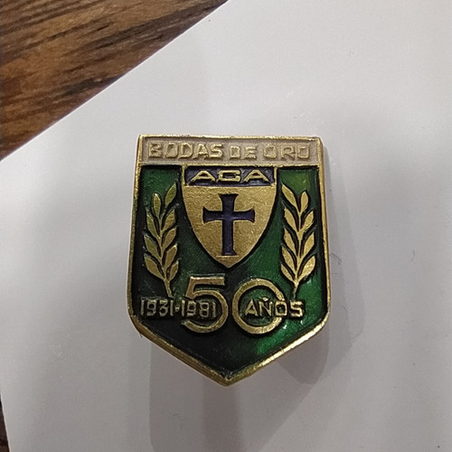 Antiguo Pin Metálico Esmaltado Acción Católica Argentina (Usado)