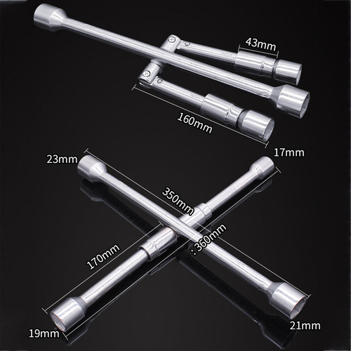 Llave De Tuercas Plegable, Llave Cruzada De 4 Vías, Llave