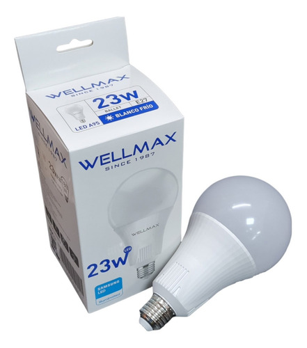 Ampolleta Led 23w E27 Certificada Alta Potencia Wellmax Color de la luz Blanco frío