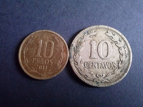 Moneda El Salvador 10 Centavos Níquel 1952 (c21)