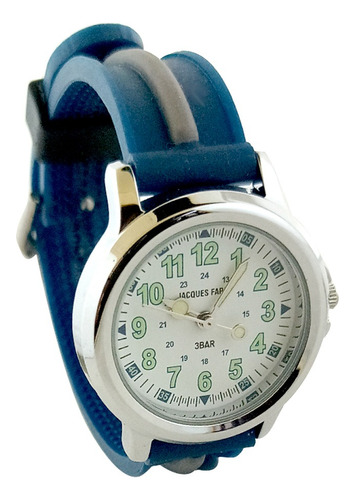 Reloj  Para Niño Azul Con Numeros Jacques Farel 