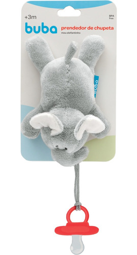 Imagem 3 de 6 de Prendedor De Chupeta Com Pelucia Meu Elefantinho Buba 11782