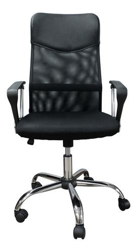 Imagen 3 de 8 de Silla Escritorio Giratoria Base Metal Basculante 6/12 Cuotas