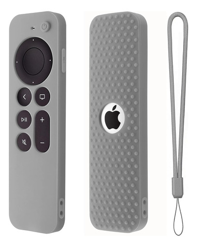 Funda De Silicona Gris Para Control Apple Tv 4k Siri 2021