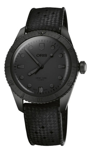 Reloj Oris Hölstein Edition 2024 01 400 7794 4784-set Correa Negro Bisel Negro Fondo Negro