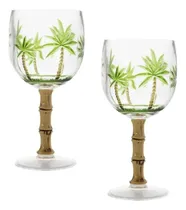 Comprar Jogo 2 Taças De Acrílico Palm Tree Tropical Wolff 500ml