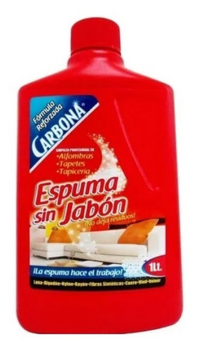 Limpiador Alfombra Tapete Tapiceria Espuma Sin Jabon Carbona