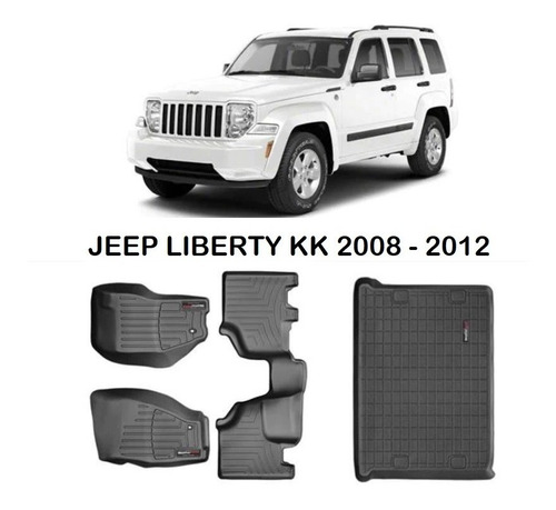 Alfombra Weathertech Negra Para Jeep Liberty Kk 2008 A 2012