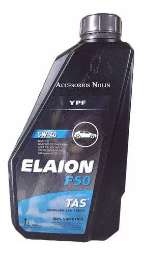 Aceite Ypf Elaion F50 5w40 1 Litro Sintetico
