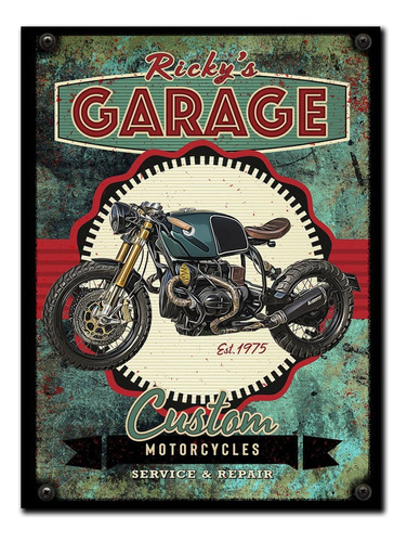 #416 - Cuadro Vintage 21 X 29 Cm / Cartel Moto Garage Poster